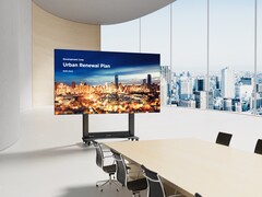 Lo schermo LED da 138 pollici di ViewSonic è pieghevole e quindi in qualche modo portatile (Fonte: ViewSonic)