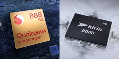 Sia lo Snapdragon 888 che il Kirin 9000 sono basati su un processo a 5 nm. (Fonte immagine: Qualcomm/HiSilicon - edited)