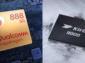 Sia lo Snapdragon 888 che il Kirin 9000 sono basati su un processo a 5 nm. (Fonte immagine: Qualcomm/HiSilicon - edited)