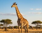 Un'immagine generata dall'intelligenza artificiale di una giraffa