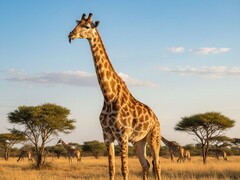 Un'immagine generata dall'intelligenza artificiale di una giraffa