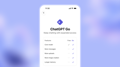 Gli abbonamenti come quello offerto da ChatGPT-Go offrono, tra le altre cose, limiti di utilizzo più elevati e funzionalità avanzate.