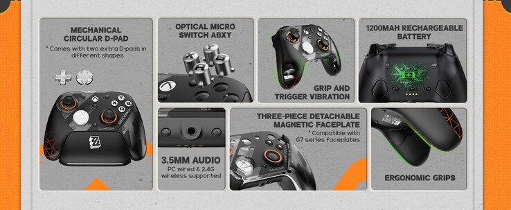 Il controller wireless GameSir G7 Pro Zenless Zone Zero Edition per Xbox ha un jack audio. (Fonte: GameSir)
