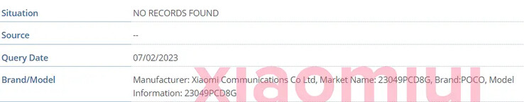 23049PCD8G. (Fonte: Xiaomiui)