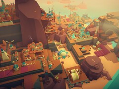 Un'immagine che mostra edifici in Islanders, ora scontato del 70% su Steam.