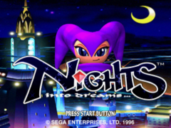 Lo splash screen di Nights Into Dreams di SEGA (fonte: Sega Retro)