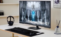 Il nuovo monitor Samsung Odyssey Neo G7 da 43 pollici utilizza la tecnologia a matrice quantica. (Fonte: Samsung)