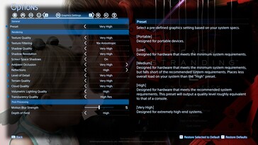 Impostazioni grafiche