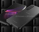 I rendering di concetto del Sony Xperia 1 IV trapelati da @OnLeaks/GizNext suggeriscono un sistema a tripla fotocamera. (Fonte immagine: GizNext/Sony - modificato)