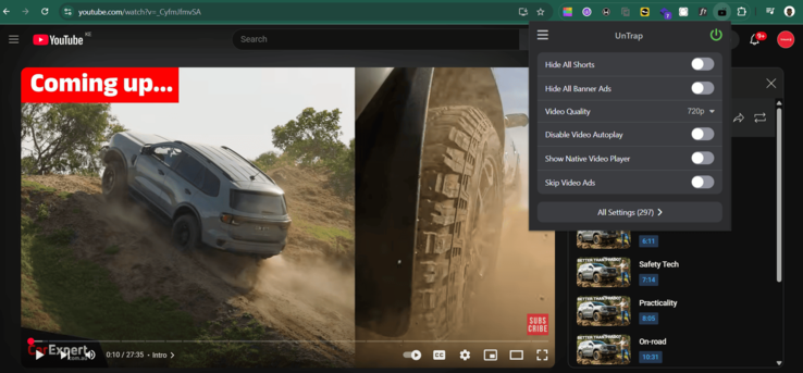 Estensione del browser UnTrap (Fonte: Antony Muchiri)