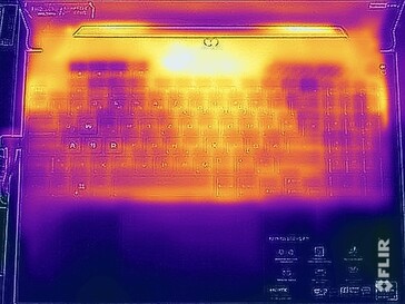 test di sollecitazione delle temperature superficiali (in alto)