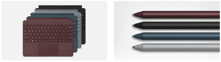 Microsoft Surface Go Signature Type Cover und Active Pen (Source: Microsoft)