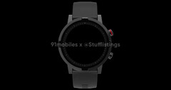 Un rendering del OnePlus Nord Watch. (Fonte: 91Mobiles x Stufflistings)