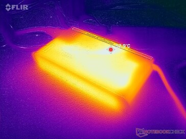 L'adattatore CA può raggiungere oltre 53 C quando si utilizzano carichi impegnativi