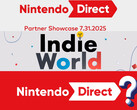 Banner per Nintendo Direct Partner Showcase, Indie World e Nintendo Direct (Fonte: Nintendo of America con modifiche)