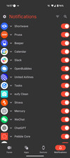 Una schermata dell'hub Notifiche nella nuova applicazione Pebble. (Fonte: Eric Migicovsky via X.com)