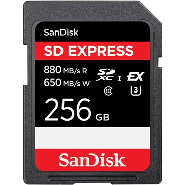 Scheda SD con interfaccia SD Express. (Immagine: Sandisk)