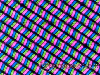 subpixels RGB vividi con matrice touch-sensitive visibile