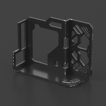 Il case open-air presenta un vassoio per la scheda madre in acrilico. (Fonte: Geeek)