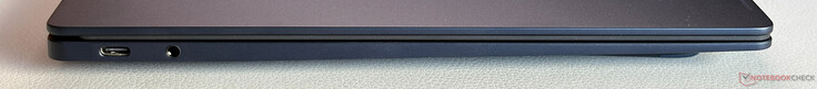 Sinistra: USB-C 3.2 Gen. 2 (10 Gbps, DisplayPort 1.4, power delivery 3.0), stereo da 3,5 mm