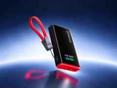 Power bank OnePlus 67W SuperVOOC con display integrato e cavo rosso