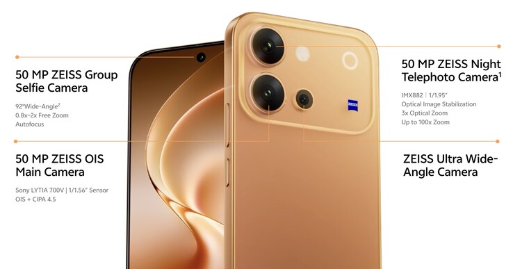 Configurazione della fotocamera del Vivo V80.