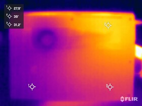 Temperature superficiali durante lo stress test (lato inferiore)