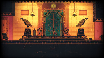 Un'immagine che mostra un ambiente in Apotheon.
