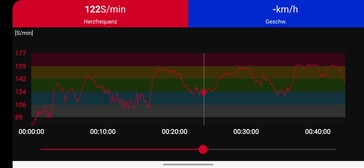 Misurazione della frequenza cardiaca con la fascia toracica Polar H10.