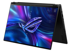 L'Asus ROG Flow X16 2023 è ora dotato di un display mini-LED QHD+ a 240 Hz con Gorilla Glass DXC. (Fonte: Asus)