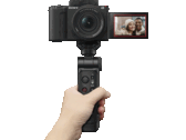 Sony annuncia il GP-VPT3, un mini treppiede che può fungere da impugnatura della fotocamera e telecomando. (Fonte: Sony)