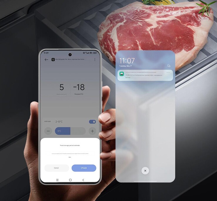 Lo Xiaomi Mijia Refrigerator Pro può essere controllato attraverso l'app Xiaomi. (Fonte immagine: Xiaomi)