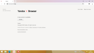 Windows 8.1: Yandex 24.1.4.827, con l'aggiornamento alla versione 24.1.5.736 a portata di clic (Fonte immagine: Screen grab)