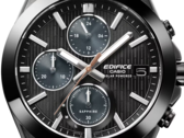 Il Casio Edifice EFS-S650DC-1A nero (nella foto) ha una lancetta dei secondi color rame che si integra bene con il design nero. (Fonte: Casio)