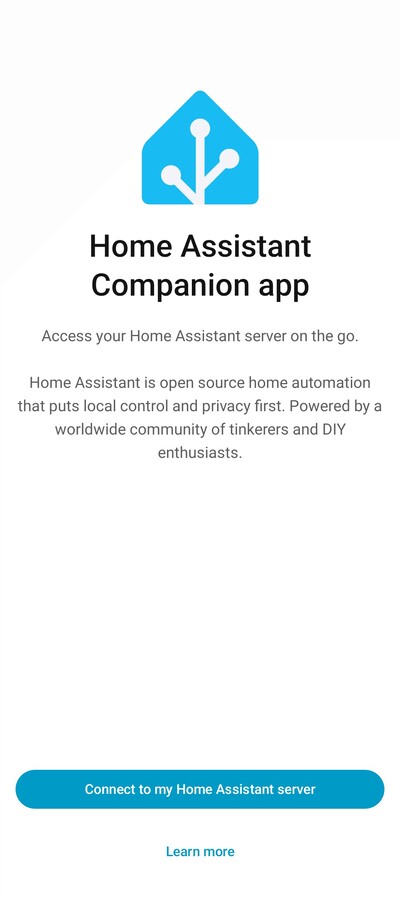 Uno screenshot di una nuova pagina di onboarding nell'applicazione Assistente Domestico per Android