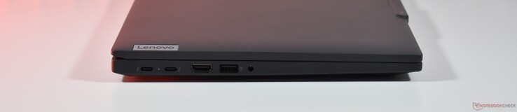 sinistra: 2x Thunderbolt 4, HDMI, USB A 3.2 Gen 1, audio da 3,5 mm