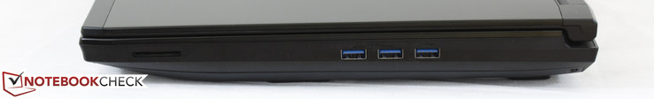 Right: SD reader, 3x USB 3.0