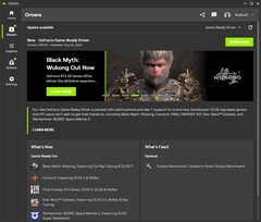 Nvidia GeForce Game Ready Driver 560.94 note di aggiornamento nell'app Nvidia (Fonte immagine: Own)