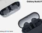 I Galaxy Buds 3 FE saranno disponibili dal 5 settembre 2025. Nella foto: due colori degli auricolari wireless. (Fonte immagine: Samsung - modificato)
