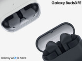 I Galaxy Buds 3 FE saranno disponibili dal 5 settembre 2025. Nella foto: due colori degli auricolari wireless. (Fonte immagine: Samsung - modificato)