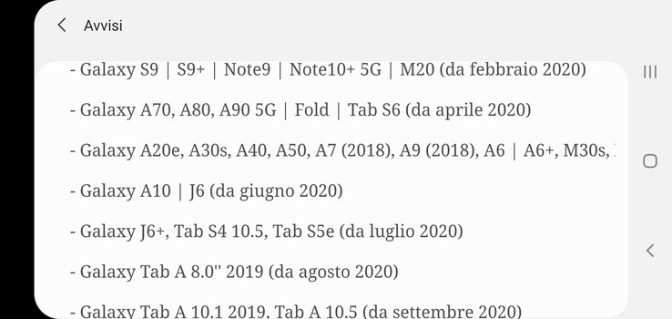 La schermata di Samsung Members (aggiornata al 25/1/2020)