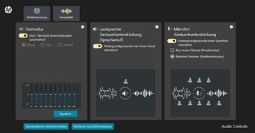 HP Audio settings