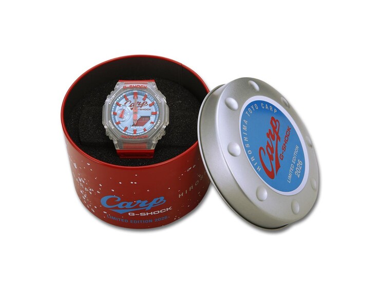 Il 2026 Casio G-Shock x Hiroshima Toyo Carp GA-2100X (fonte: negozio Hiroshima Toyo Carp)