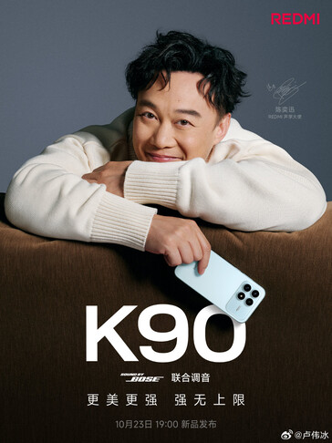 Il Redmi K90 in un'opzione di colore blu cielo. (Fonte immagine: Redmi)
