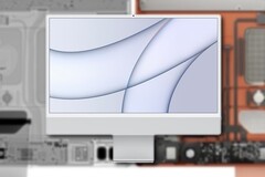 L'M1 Apple iMac 24 offre diversi sistemi di raffreddamento a seconda della fascia di prezzo. (Fonte immagine: Apple/@fiyin - modificato)
