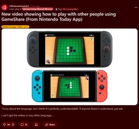Nintendo oggi! Demo GameShare di Switch 2 (Fonte immagine: screenshot, subreddit Switch 2)