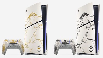 La console PS5 Ghost of Yotei Limited Edition è disponibile nei colori oro e nero. (Fonte immagine: PlayStation)