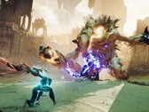 Un'immagine che raffigura una battaglia in Atlas Fallen: Reign of Sand.