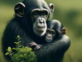 180.000 gorilla, bonobo e scimpanzé sono a rischio a causa dell'estrazione di energia rinnovabile (immagine simbolica: Dall-E / KI)