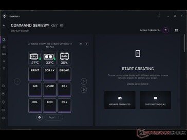 Personalizzazione del display touch Command.
